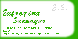 eufrozina seemayer business card